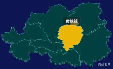 threejs宜昌市兴山县geoJson地图3d地图鼠标移入显示标签并高亮